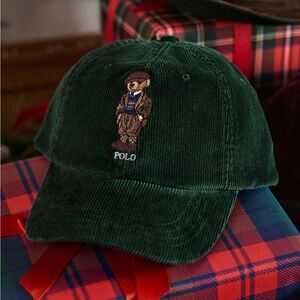 Men's Polo Bear Corduroy Ball Cap